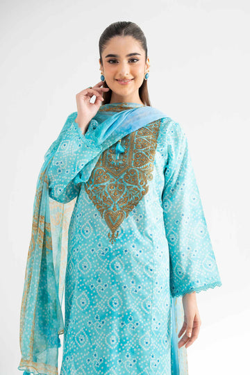 Nishat Linen 3 Piece - Digital Printed Embroidered Suit - 42501705 Online Shopping